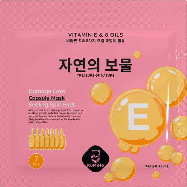 Масло для поврежденных волос KuMiHo в капсулах восстановление, 7 шт x 0.75 мл