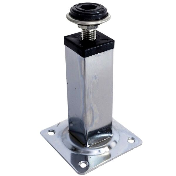 Ножка металлическая, регулируемая, 25х25х150мм, хром