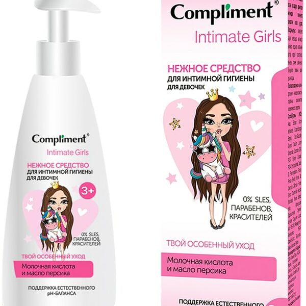Средство для интимной гигиены Compliment Intimate Girls для девочек нежное 200мл