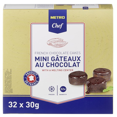 Фондан Metro Chef шоколадный мини, 32 х 30 г