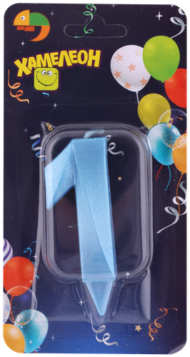 

Свеча Хамелеон Цифра 1 Грань в ассортименте