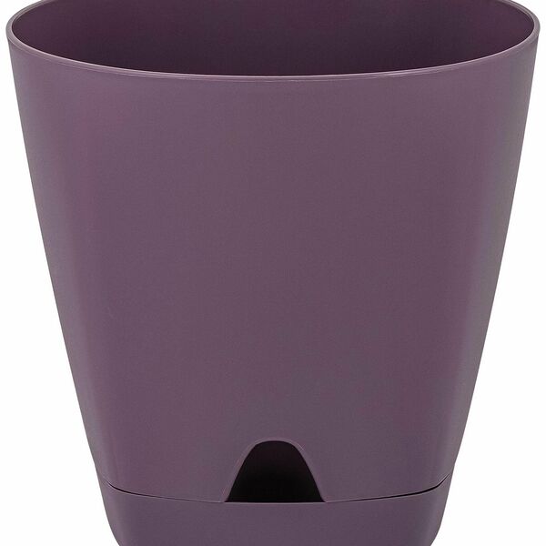 Кашпо для цветов InGreen Amsterdam d17 см 2.5 л полипропиленовый морозная слива с поддоном
