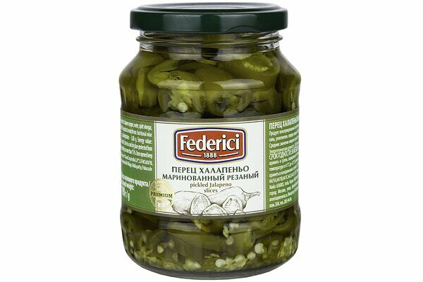 Перец Federici Халапеньо маринованный резаный