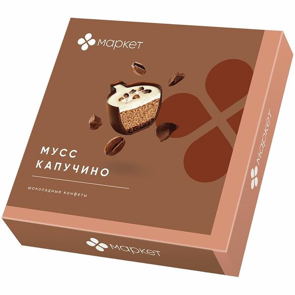 Конфеты Мусс Капучино шоколадные Маркет, 104г