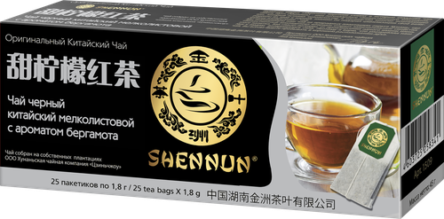

Чай черный Shennun с ароматом бергамота, 25 пакетиков