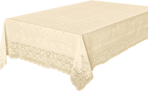 

Скатерть кружевная ПВХ 150x230см, цвет в ассортименте, 1 шт