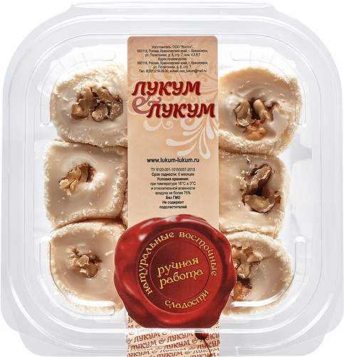 Рахат-лукум ЛУКУМ&ЛУКУМ Султан Сулейман с грецким орехом, 200г