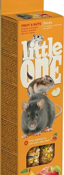 Палочки Little One для грызунов с фруктами и орехами 120 г