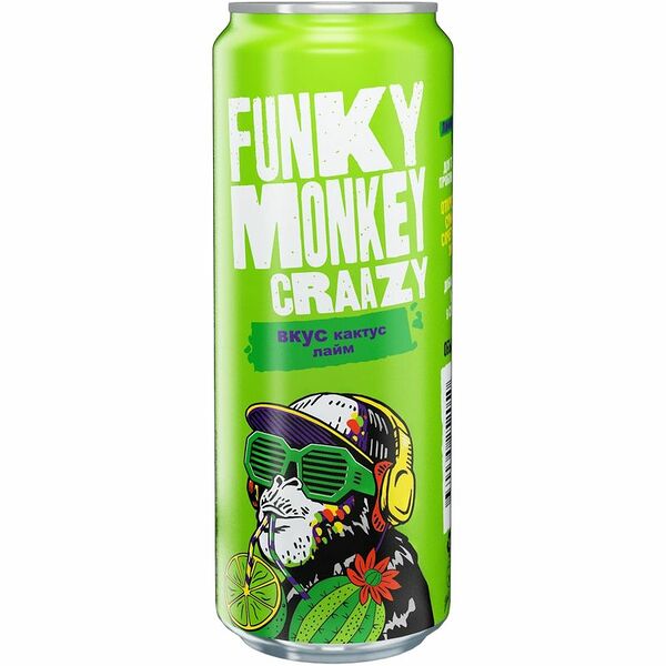 Напиток Funky Monkey Craazy кактус лайм 450 мл