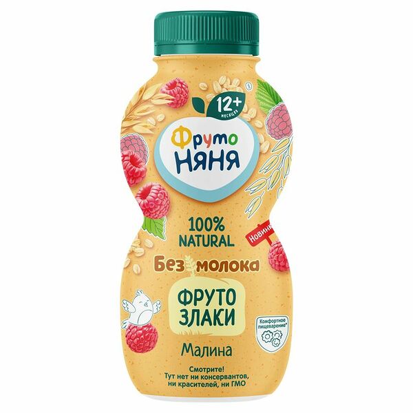 Десерт овсяный ФрутоНяня ФрутоЗлаки Малина