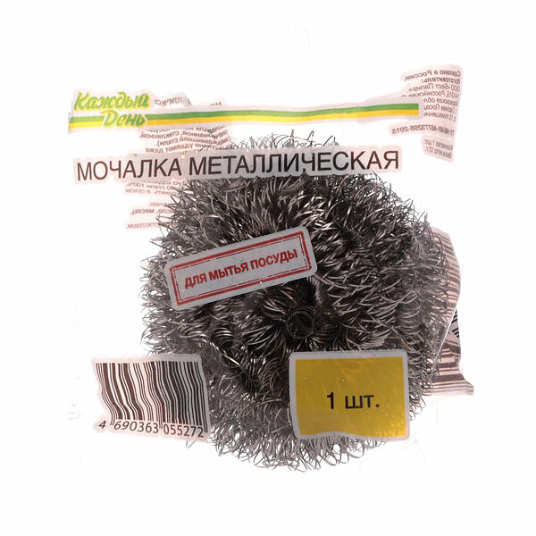 Мочалка для посуды Каждый день металлическая, 1 шт