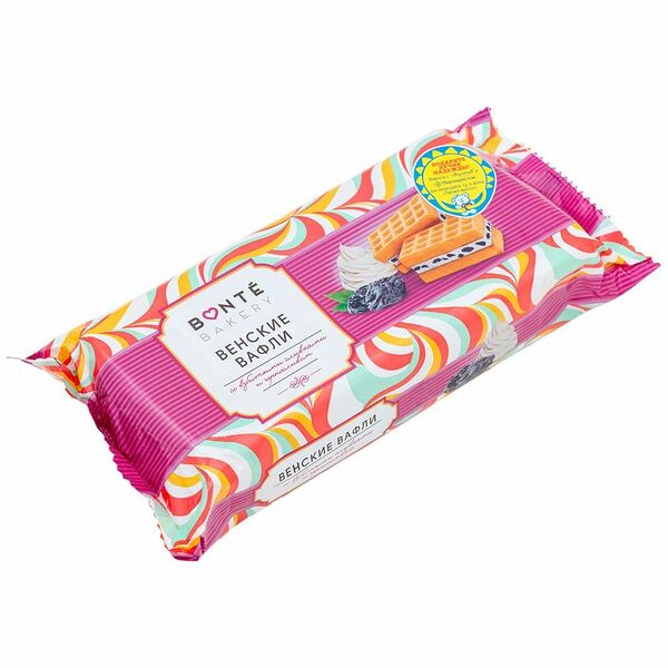 Вафли Венские со взбитыми сливками и черносливом Bonte 150 г