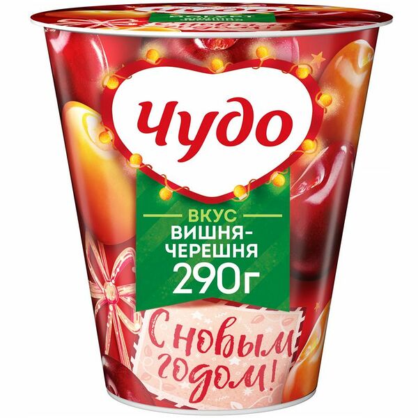 Йогурт Чудо вишня-черешня 2%, 290г