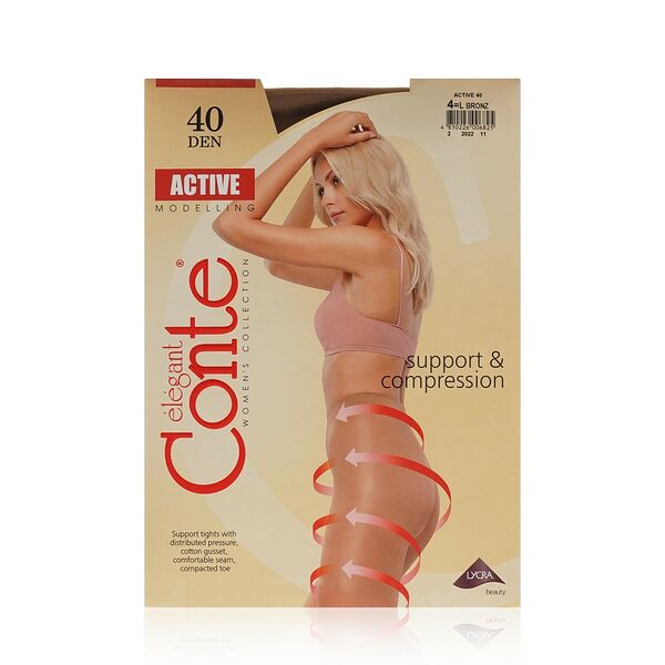 Колготки женские CONTE Active 40 den bronz 4