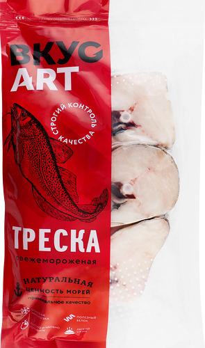 Треска замороженная ВКУСАРТ стейк, 500г