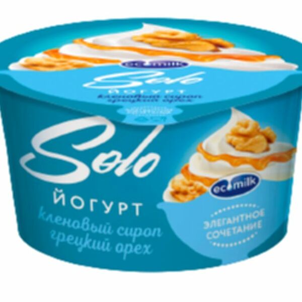 Йогурт Экомилк Solo Кленовый сироп с грецким орехом 4,2%