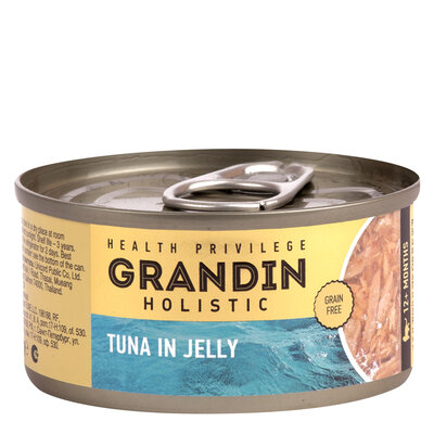 Консервированный корм Grandin для взрослых кошек филе тунца в желе