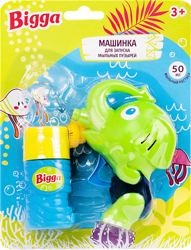 Машинка для запуска мыльный пузырей BIGGA 50мл Арт. BB009E