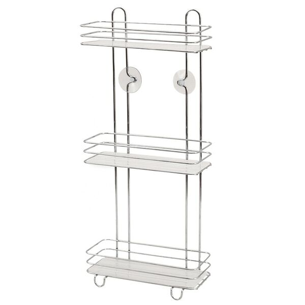 Полка хромированная прямая, 3 яруса, 26х13х60 см