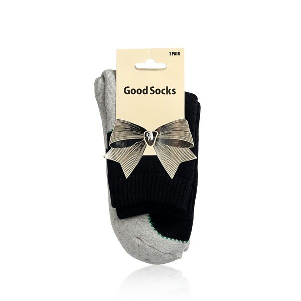 Женские носки Good Socks LC12 махровые , р.23 , Серый / Темно-синий