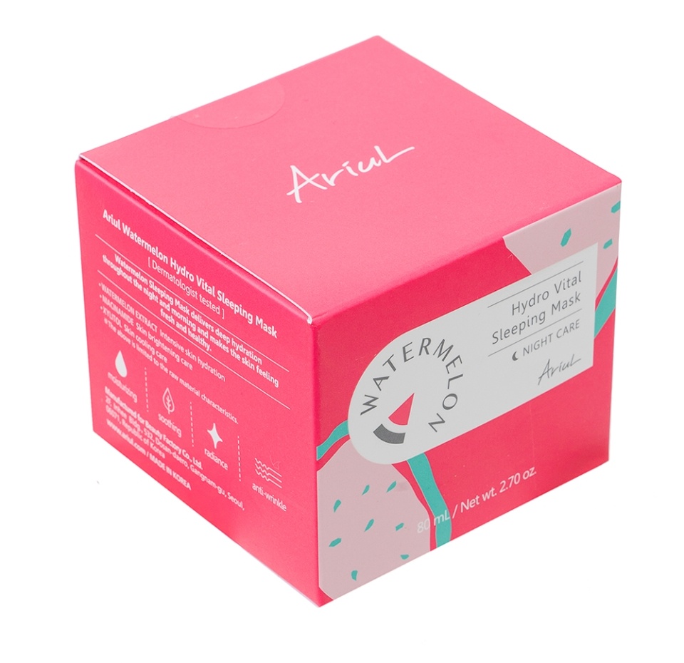 

Крем-маска Ariul Hydro Vital Интенсивно увлажняющая ночная для нормальной и склонной к сухости кожи с экстрактом арбуза 80 мл, Республика Корея