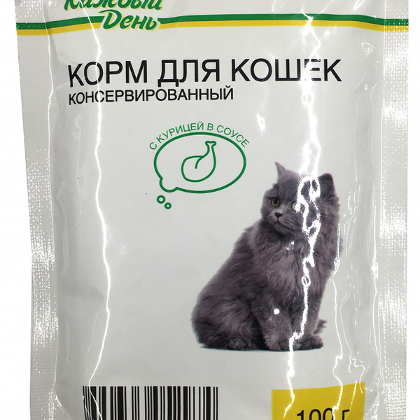 Корм для кошек Каждый День с курицей в соусе