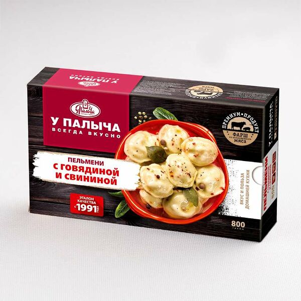 Пельмени с говядиной и свининой 800 г