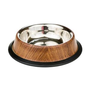 Миска для собак металл дерево резиновое основание 240мл