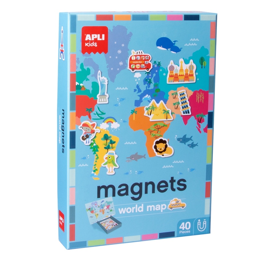 

Игра магнитная Apli kids Карта мира 40 магнитов 3+
