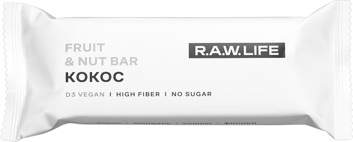 

Батончик R.A.W.Life Орехово-фруктовый кокос 47 г