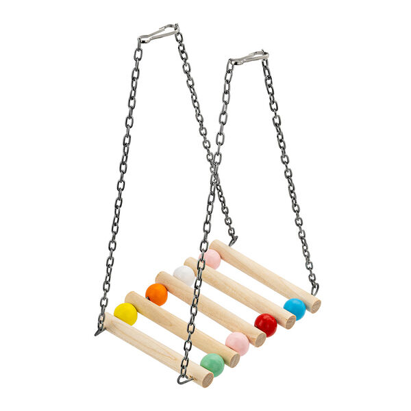 Качели PetStandArt на цепочке деревянные для птиц 9*8*20 см