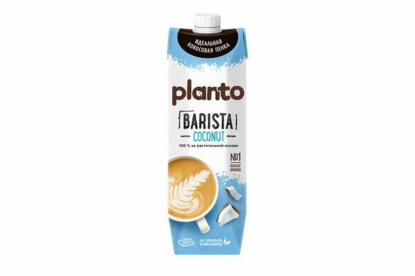 Напиток кокосовый Planto Barista Coconut с соей обогащенный ультрапастеризованный 1 л