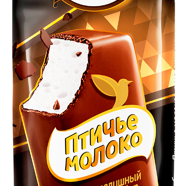 Мороженое САКСКОЕ PREMIUM Птичье молоко, воздушный пломбир в молочном шоколаде 15%, без змж, эскимо, 90г