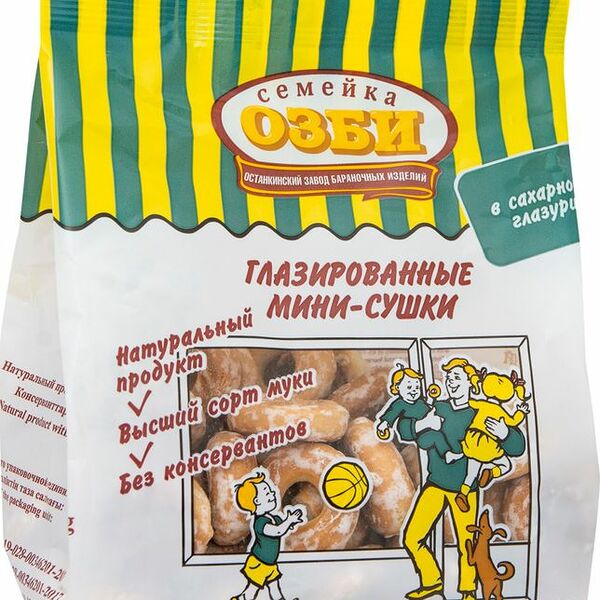 Мини-сушки Семейка Озби глазированные, 150г