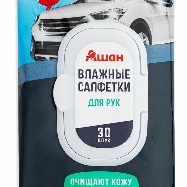 Салфетки влажные для рук, 30 шт ТМ Ашан Красная птица