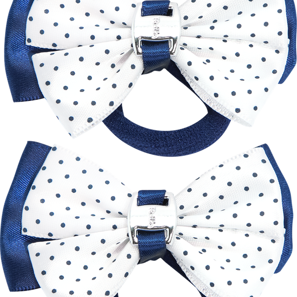 Набор резинок для волос B&H Бантики, синий, белый, Арт. W0176, 2шт