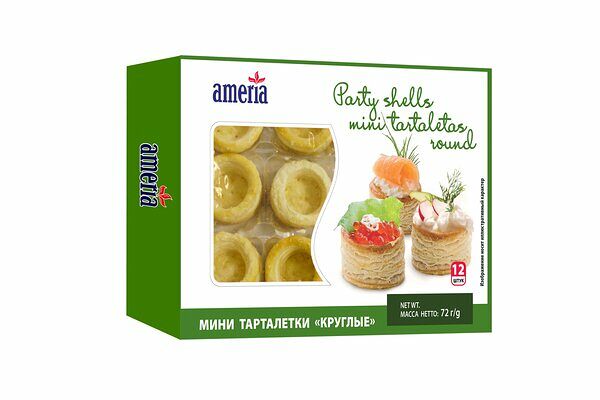 Тарталетки Ameria Мини круглые 12 шт 72 г