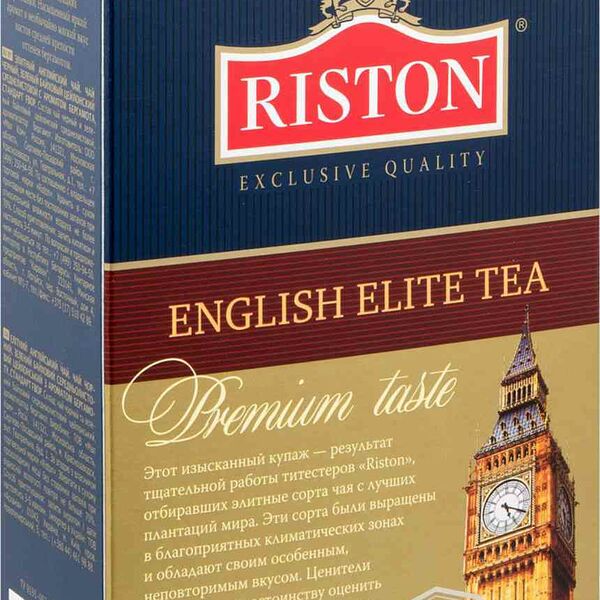 Чай Riston Elite English черный с зеленым листовой