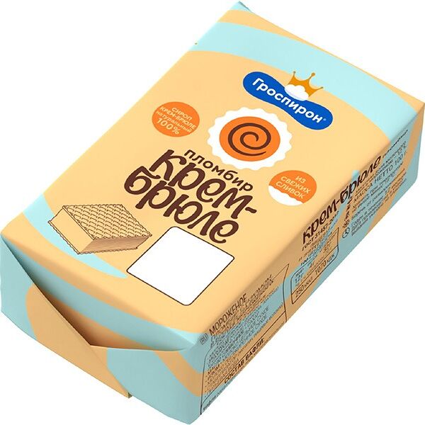 Мороженое Гроспирон Крем-брюле 15% без змж 90г