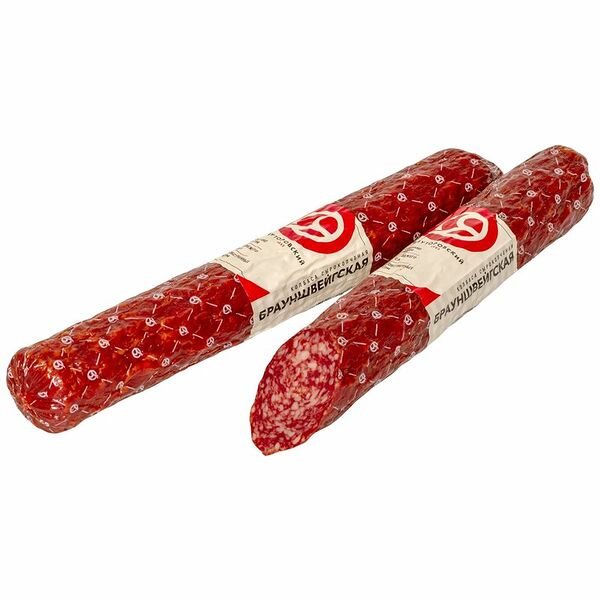 Колбаса сырокопчёная ЯМК Брауншвейгская полусухая категория А