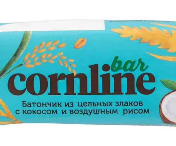 Батончик из цельных злаков Cornline с кокосом и воздушным рисом