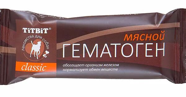 Лакомство для собак Гематоген мясной Titbit Сlassic