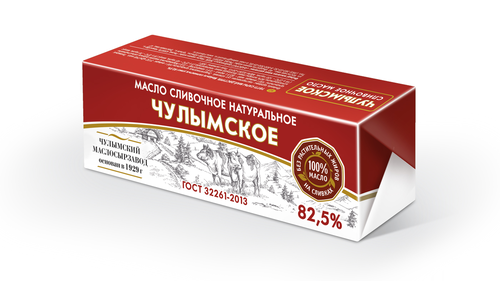 

Масло сливочное Чулымское Традиционное 82,5%, 500 г