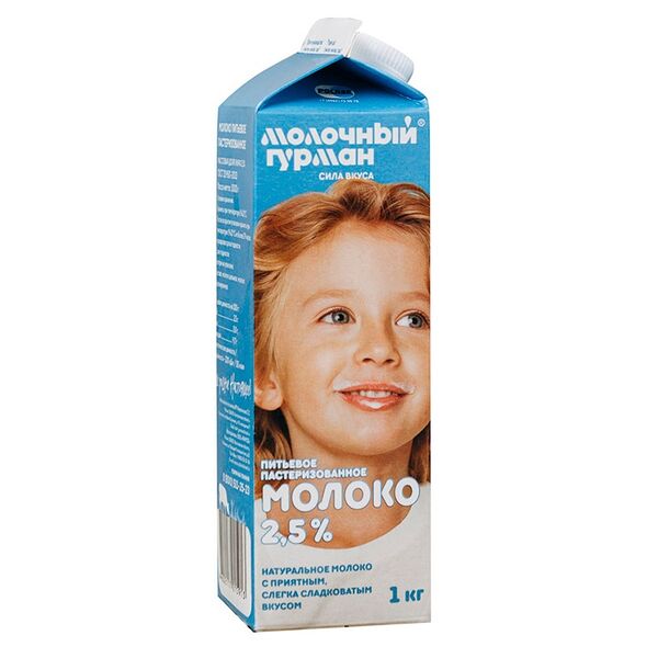 Молоко Молочный гурман Гост, 2,5%, 1000 г