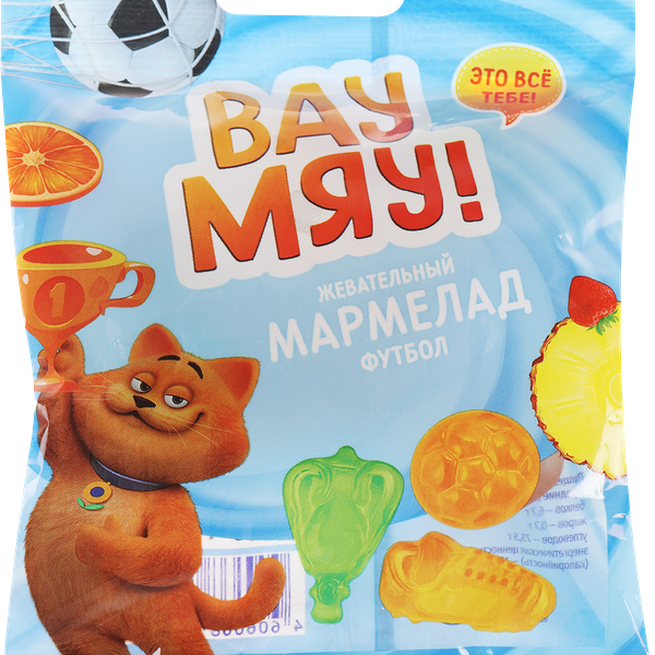 Мармелад жевательный ВАУ МЯУ! Футбол, 70г