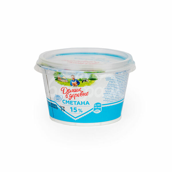 Сметана Домик в Деревне  15% 180гр пл/ст