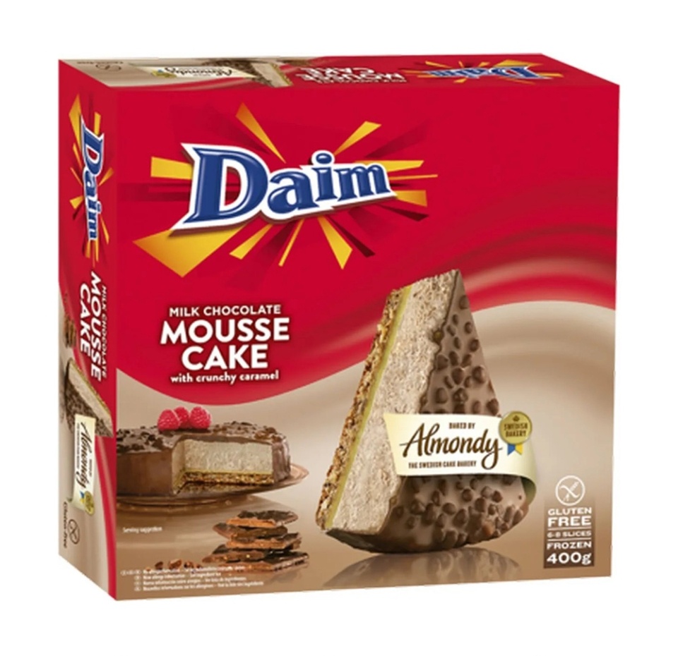 

Торт-мусс Daim миндальный, Almondy, 400 г, Швеция