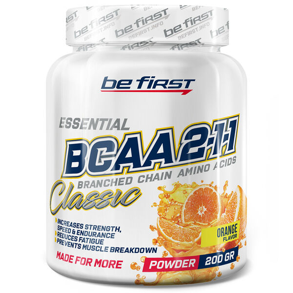 Be First BCAA 2:1:1 Classic Powder 200 г апельсин 