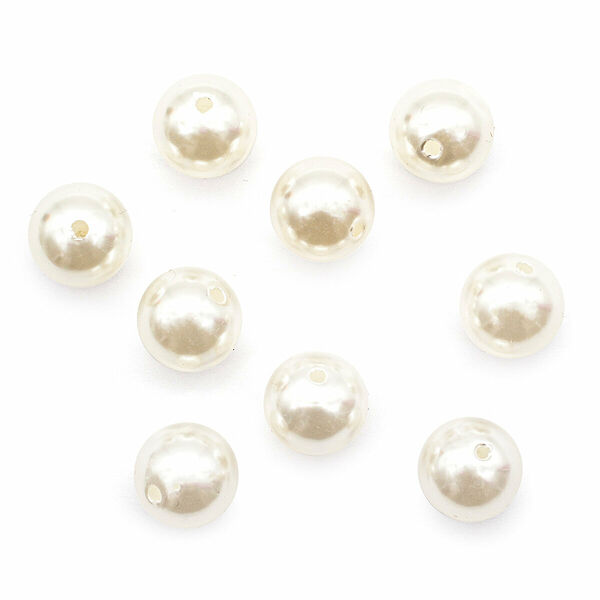 Бусины круглые, пластик, 18мм, 25гр Astra&Craft(001 NL белый)