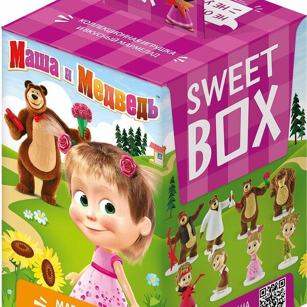 Жевательный мармелад Sweet box Маша и Медведь, в ассортименте